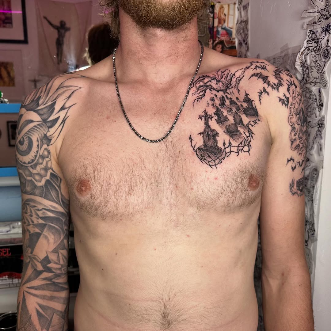 Tattoo by @madonna_the_slut — black_and_grey, dark_realism