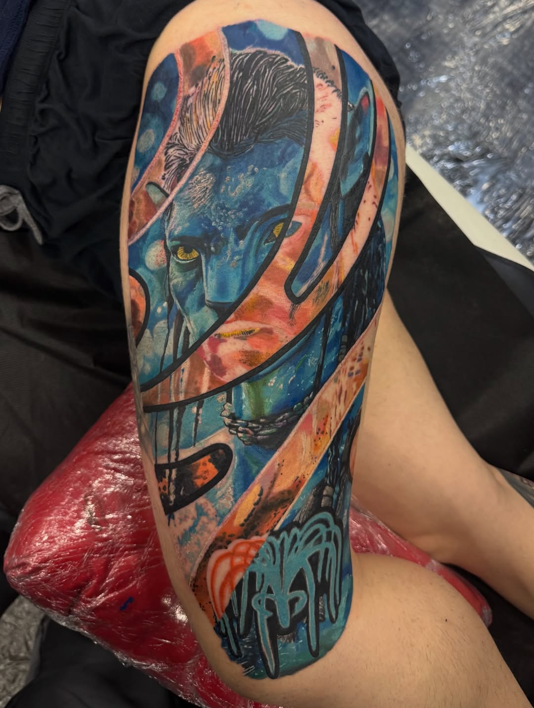 Tattoo by @tonywhodoestattoos — realism, trash_polka