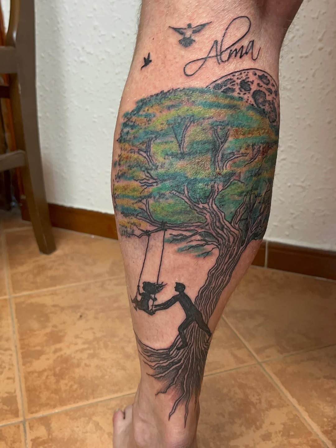 Tattoo by @red.ink_tattoo_pirineos — realism, lettering_script