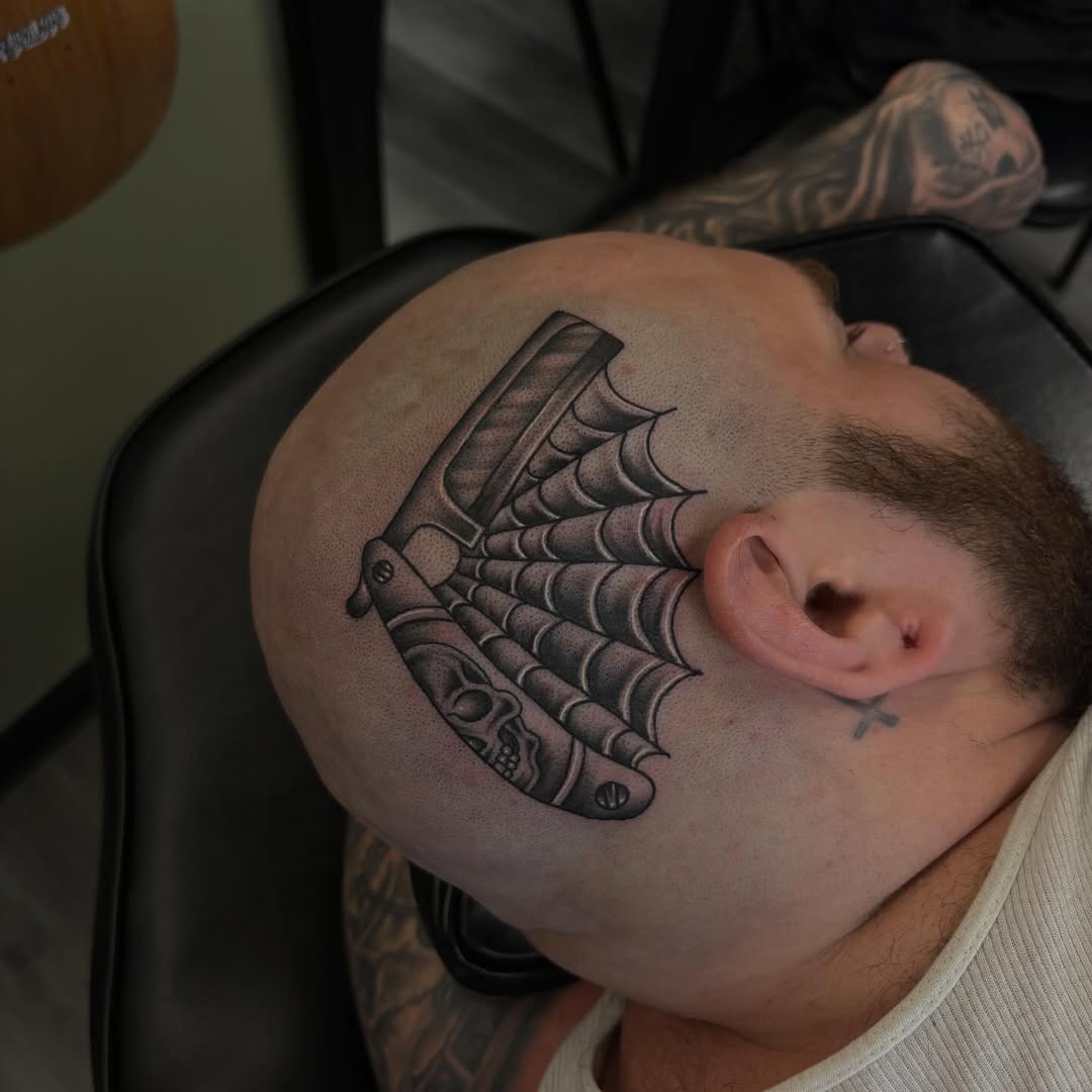 Tattoo by @goldenboysink — black_and_grey, realism