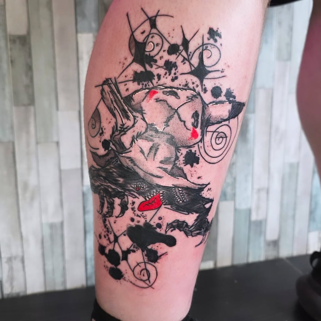Tattoo by @tattoos_by_brad — trash_polka, black_and_grey