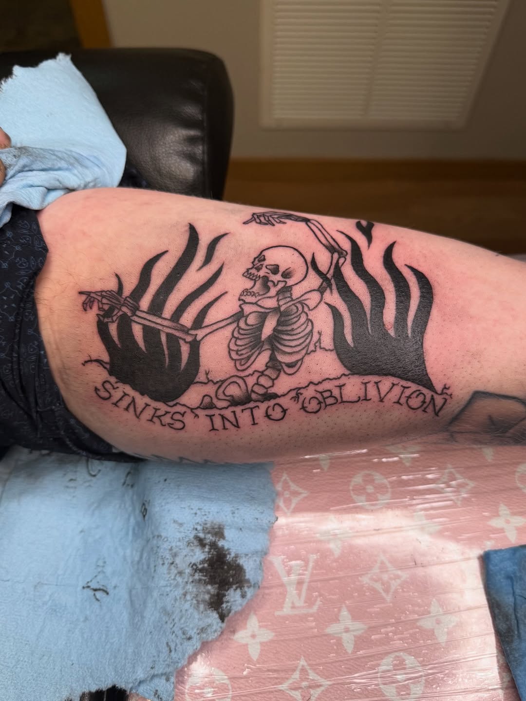 Tattoo by @shakybones_tattoos — lettering_script
