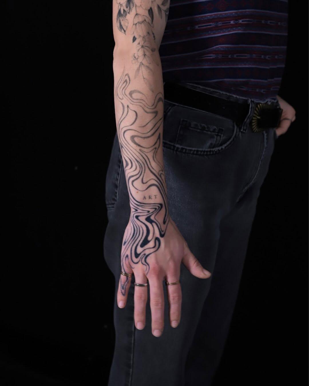 Tattoo by @tenderpoke — blackwork