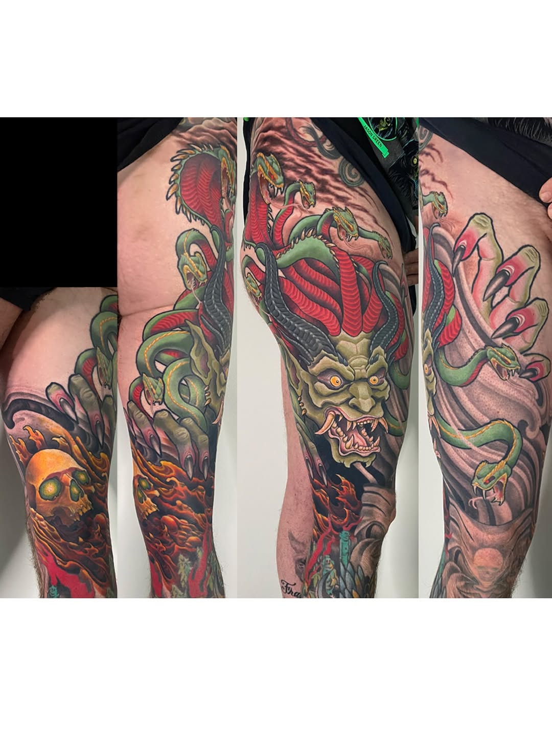 Tattoo by @ronangibney — japanese_irezumi, black_and_grey