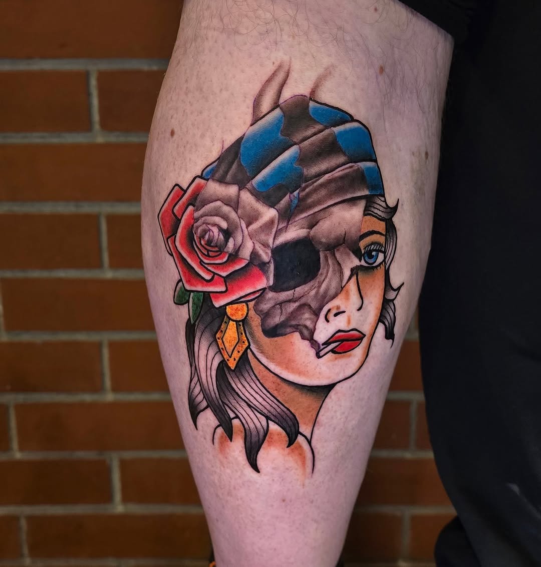 Tattoo by @steelcitytattoos — neo_traditional, black_and_grey