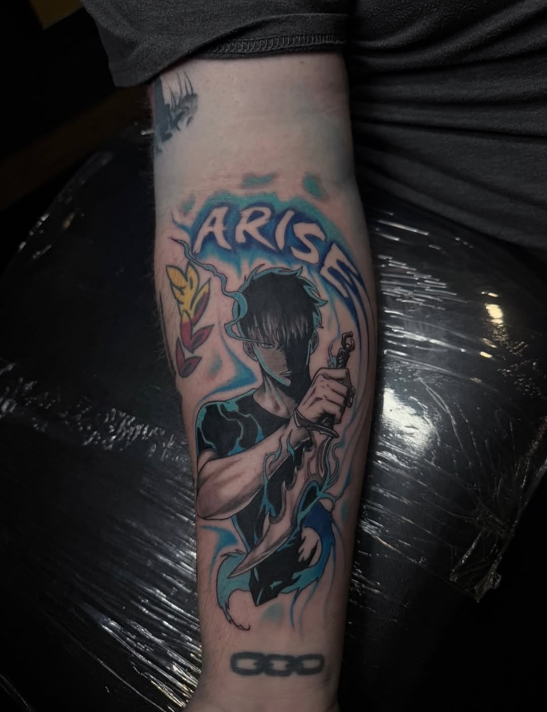 Tattoo by @immortal_tattoos96 β anime, black_and_grey