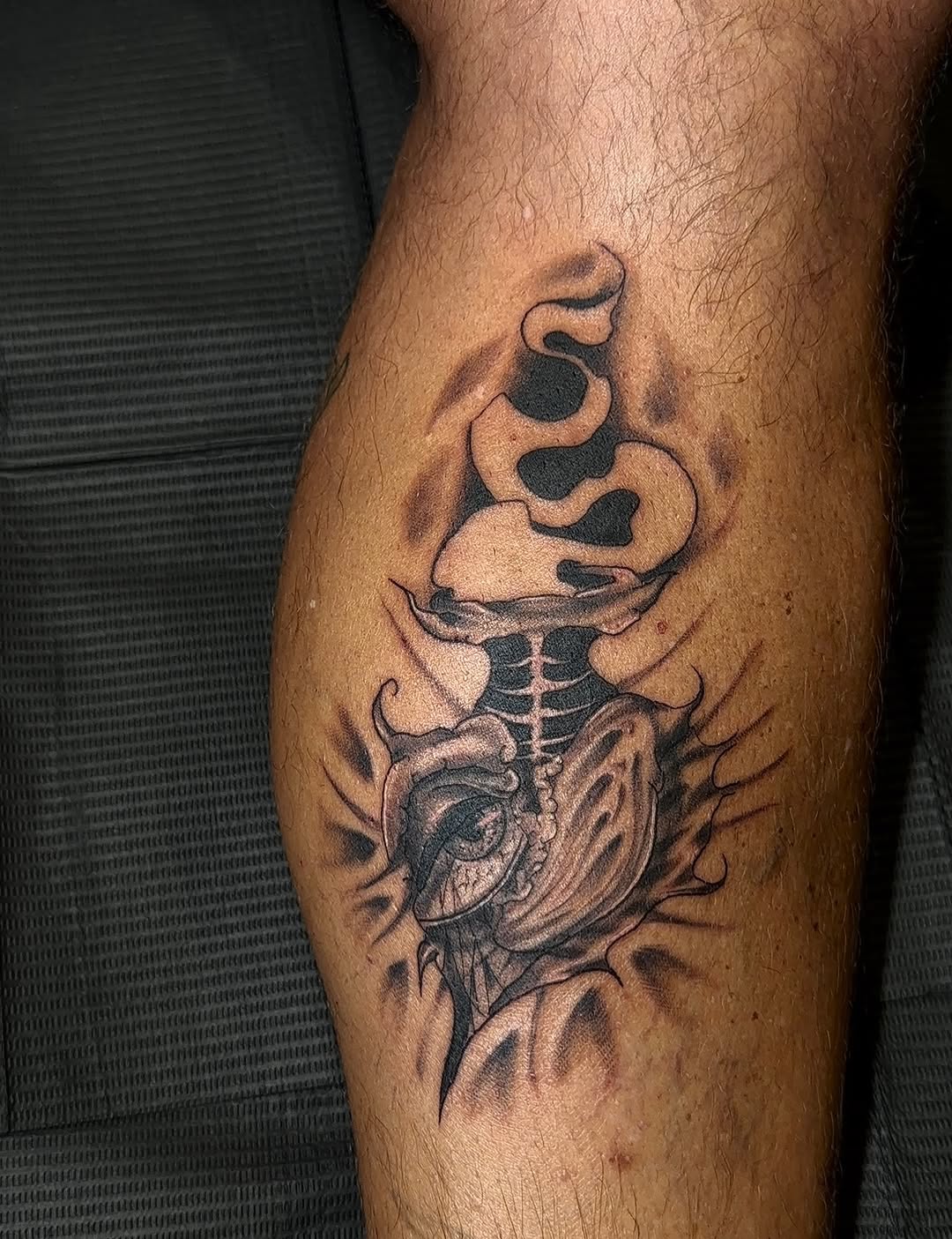 Tattoo by @immortal_tattoos96 β dark_realism, black_and_grey