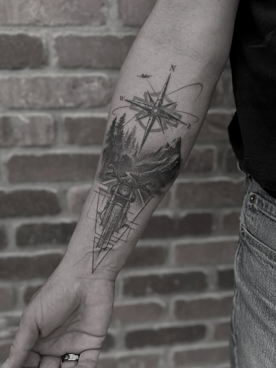 Tattoo by @beholds_ โ realism, geometric