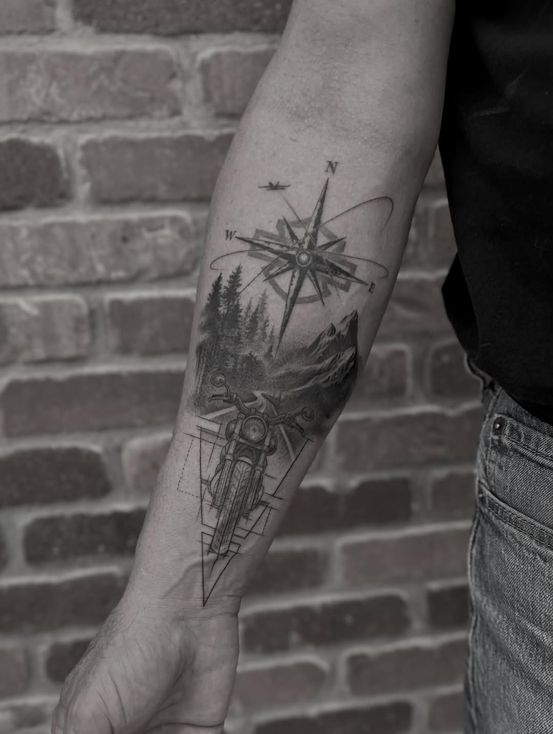Tattoo by @beholds_ โ realism, geometric