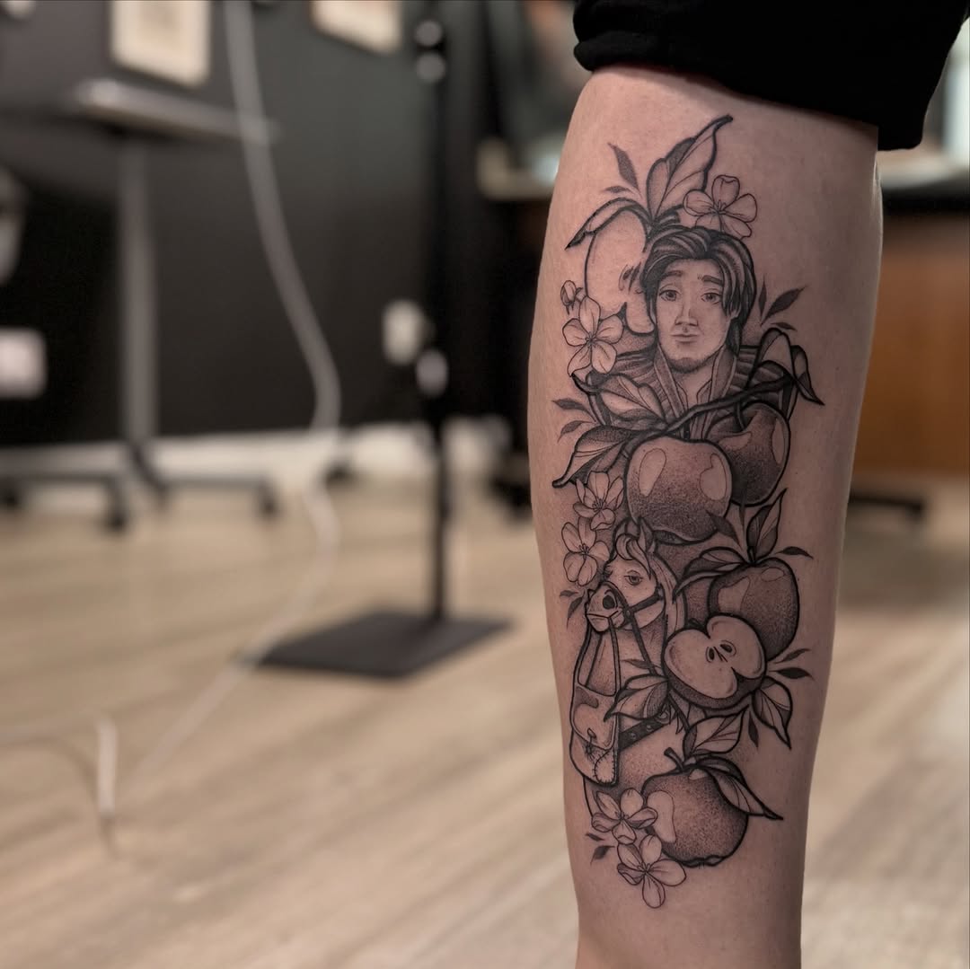 Tattoo by @denisegarner.art — illustrative, realism
