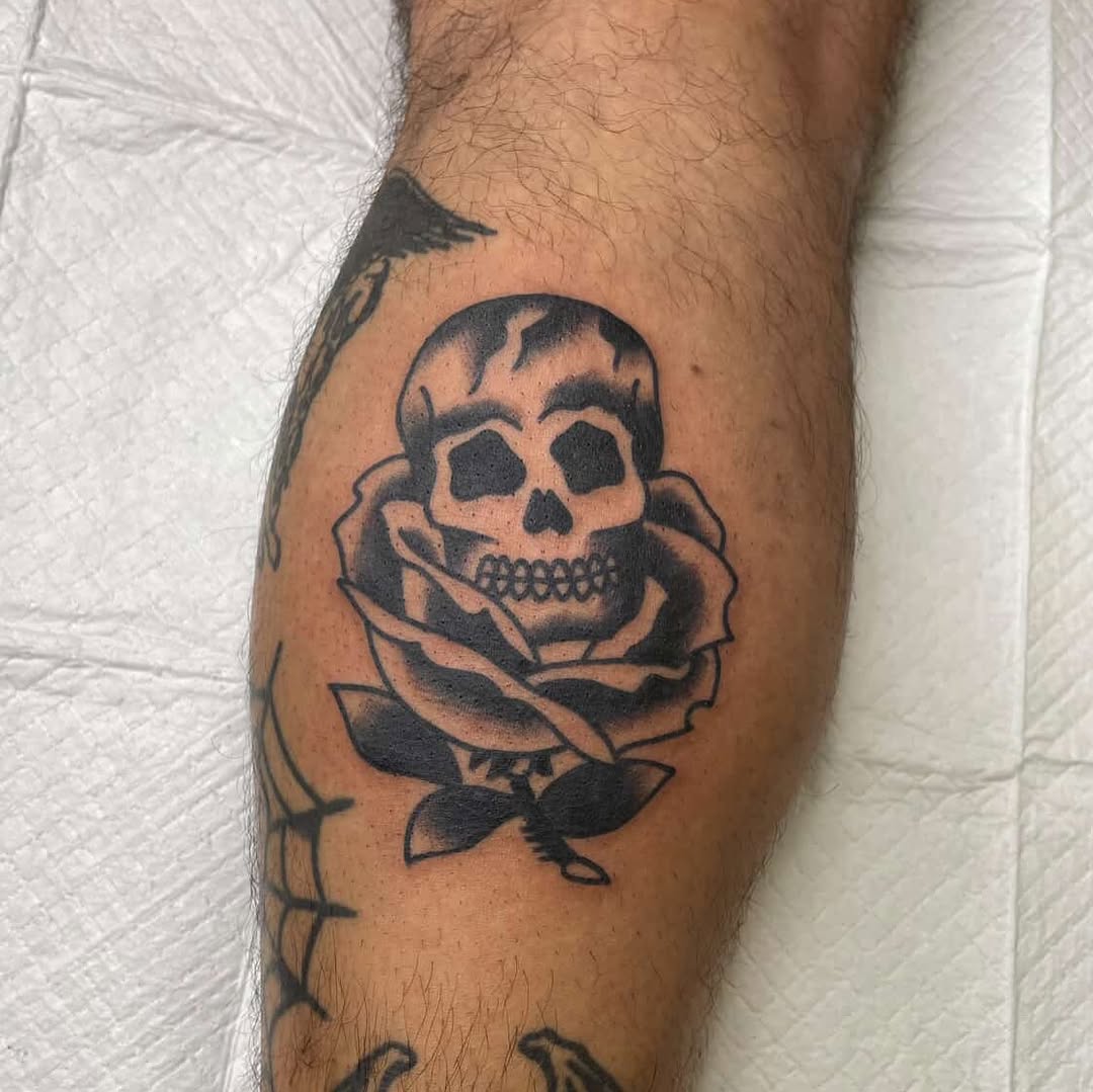 Tattoo by @mattegizi — american_traditional, black_and_grey