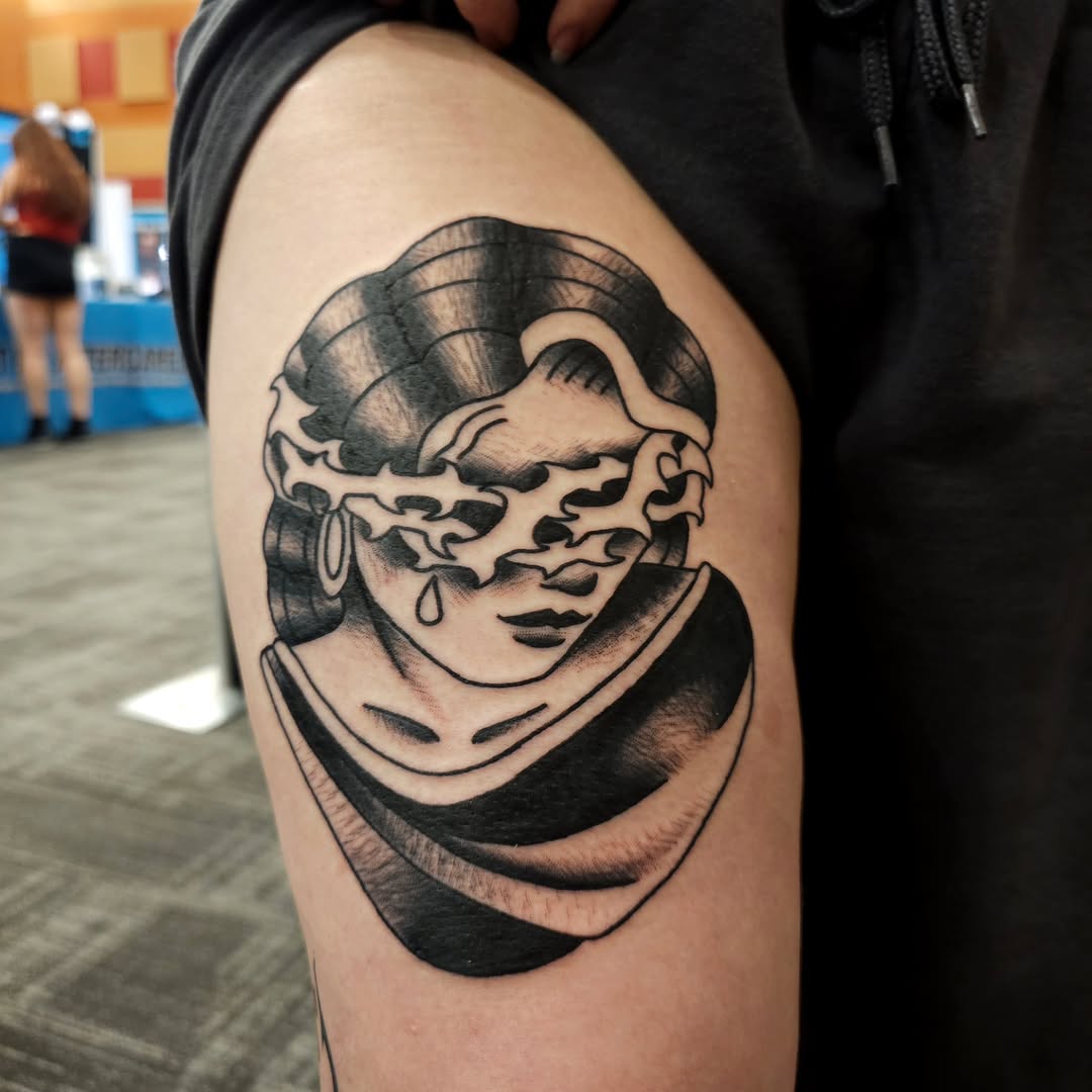 Tattoo by @evandobetattooin — american_traditional, black_and_grey