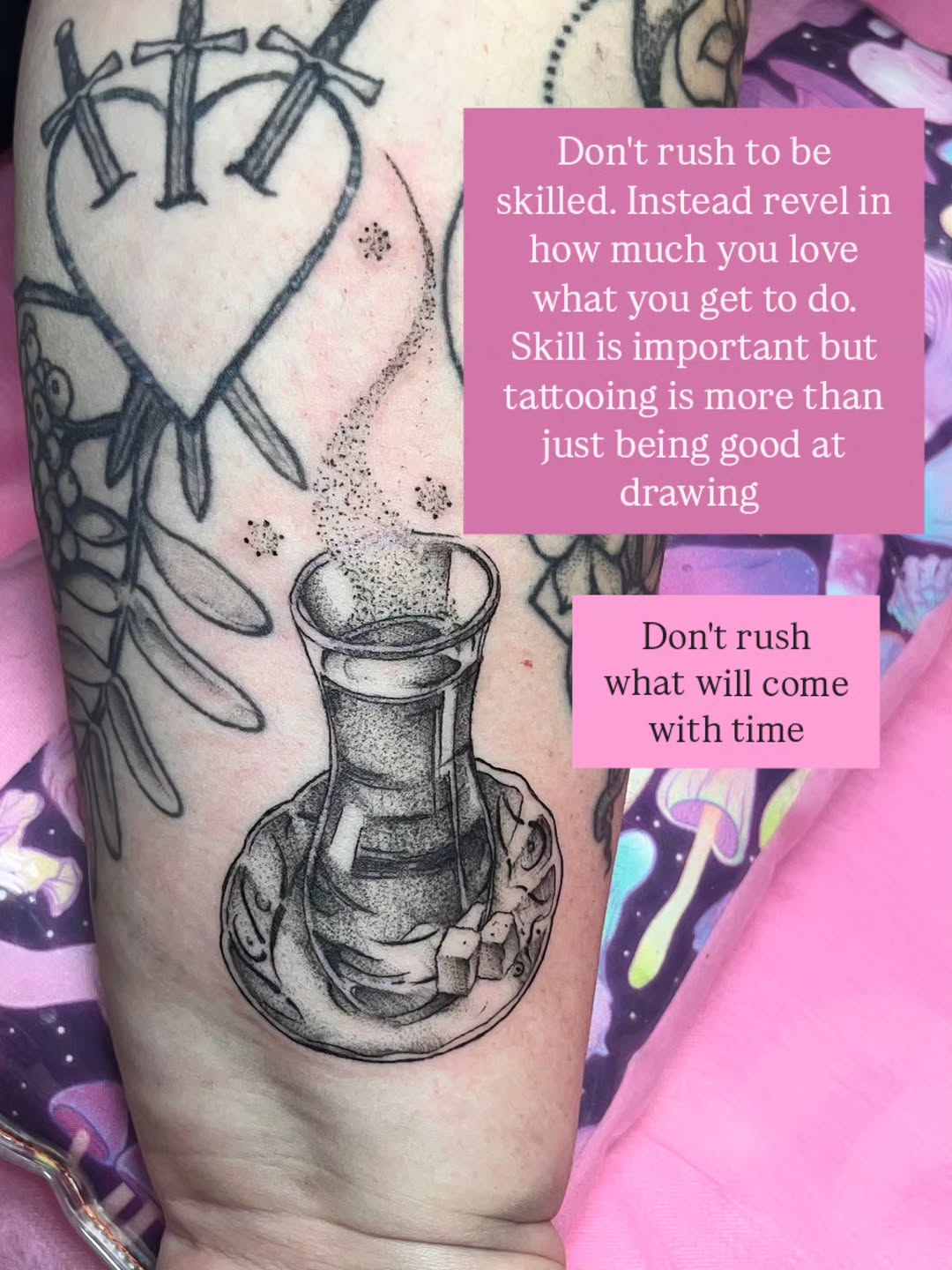 Tattoo by @lunatattoosya — dotwork