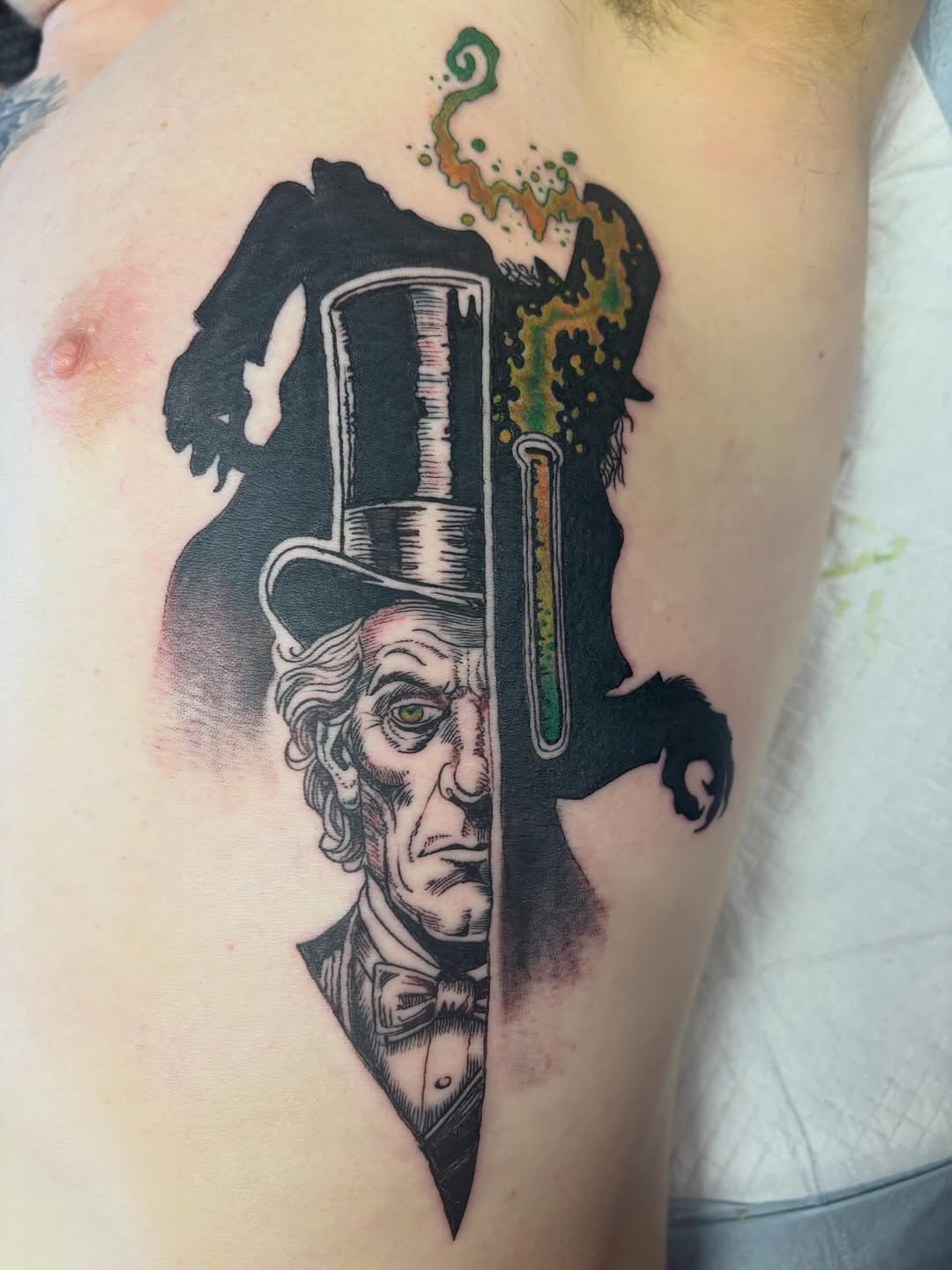 Tattoo by @cynicalprick — realism, blackwork
