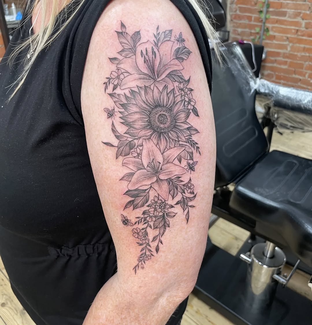 Tattoo by @savinggracetattoos — black_and_grey