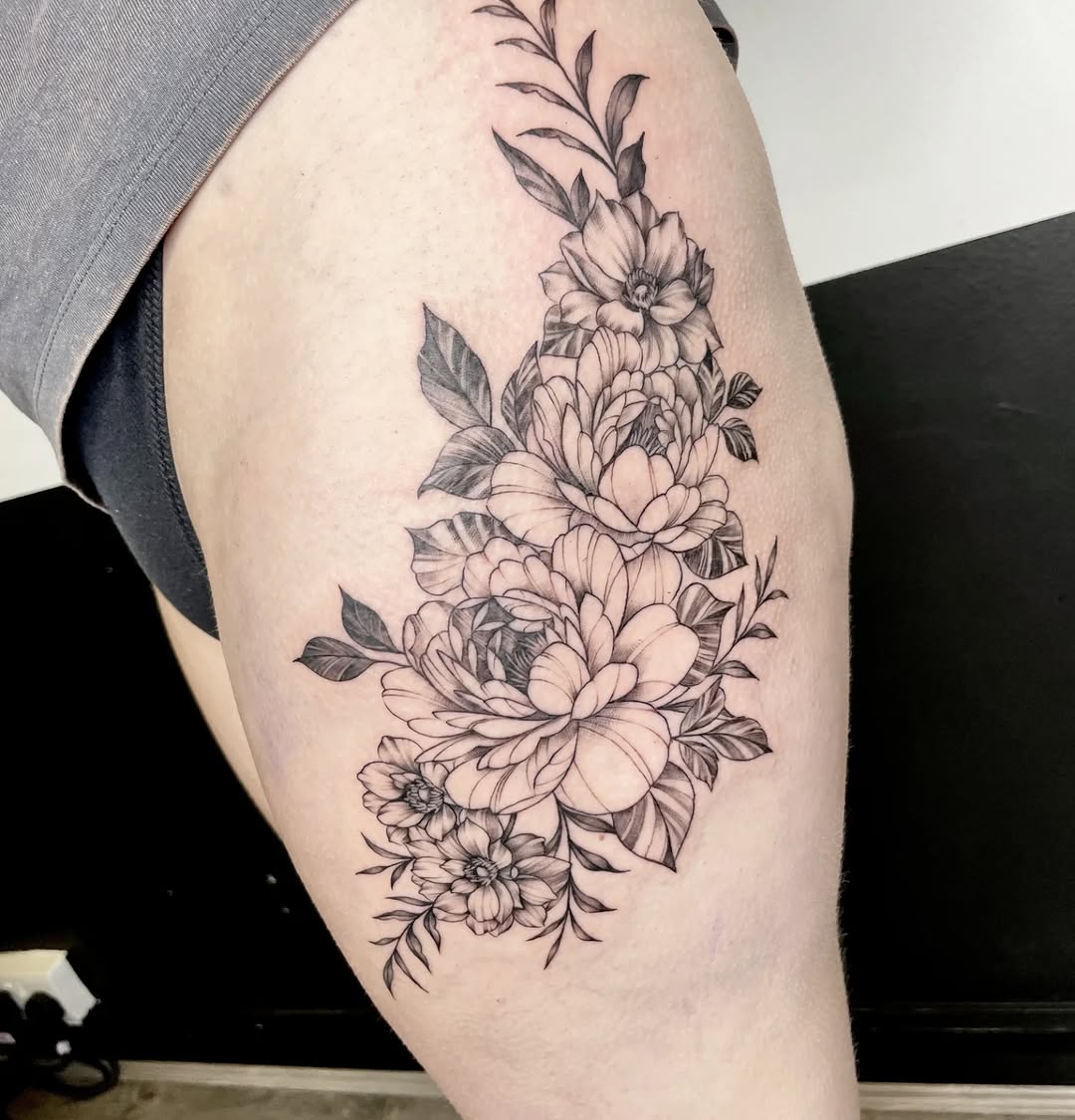 Tattoo by @savinggracetattoos — black_and_grey