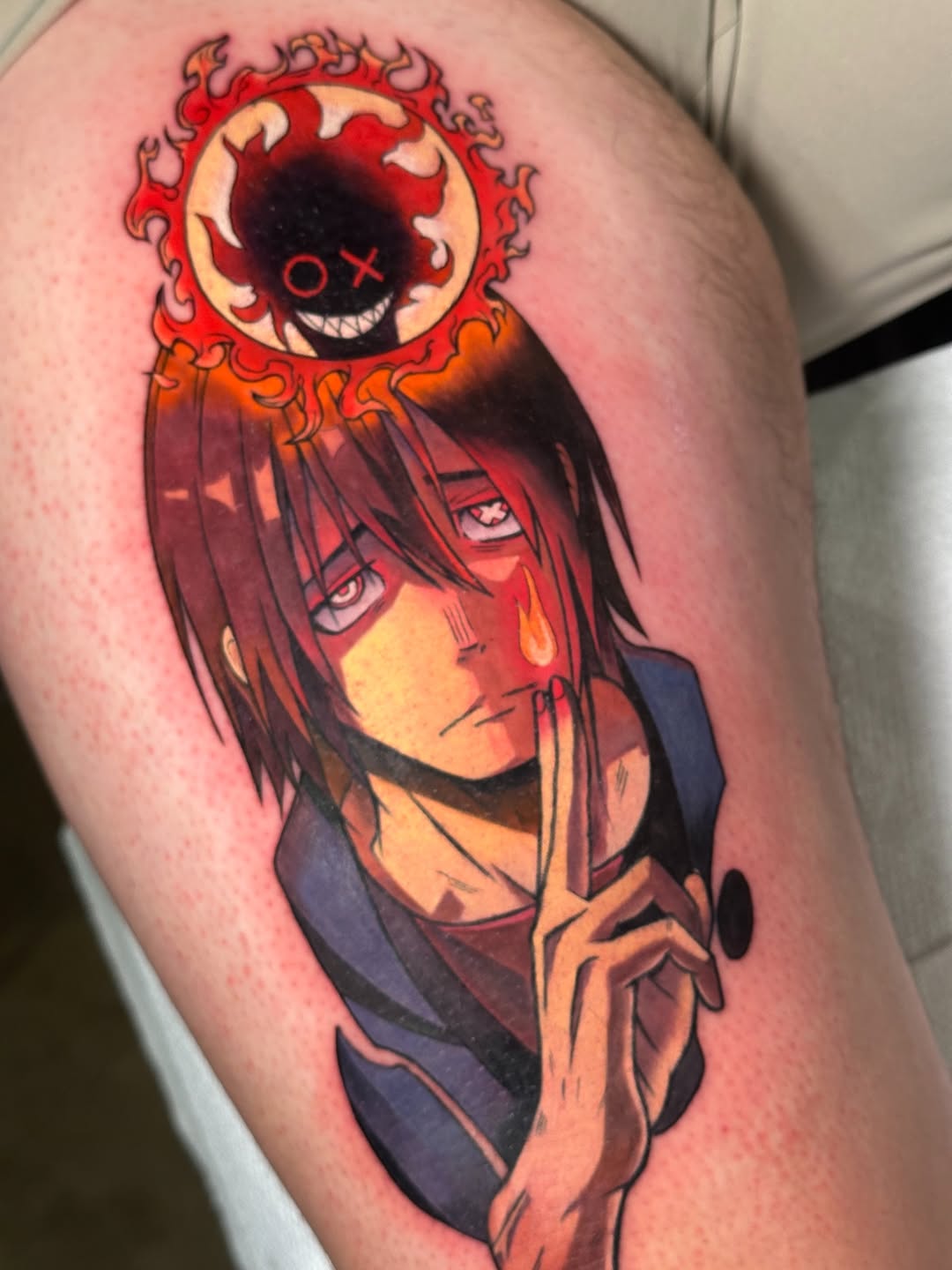 Tattoo by @lesha.misho — anime, trash_polka