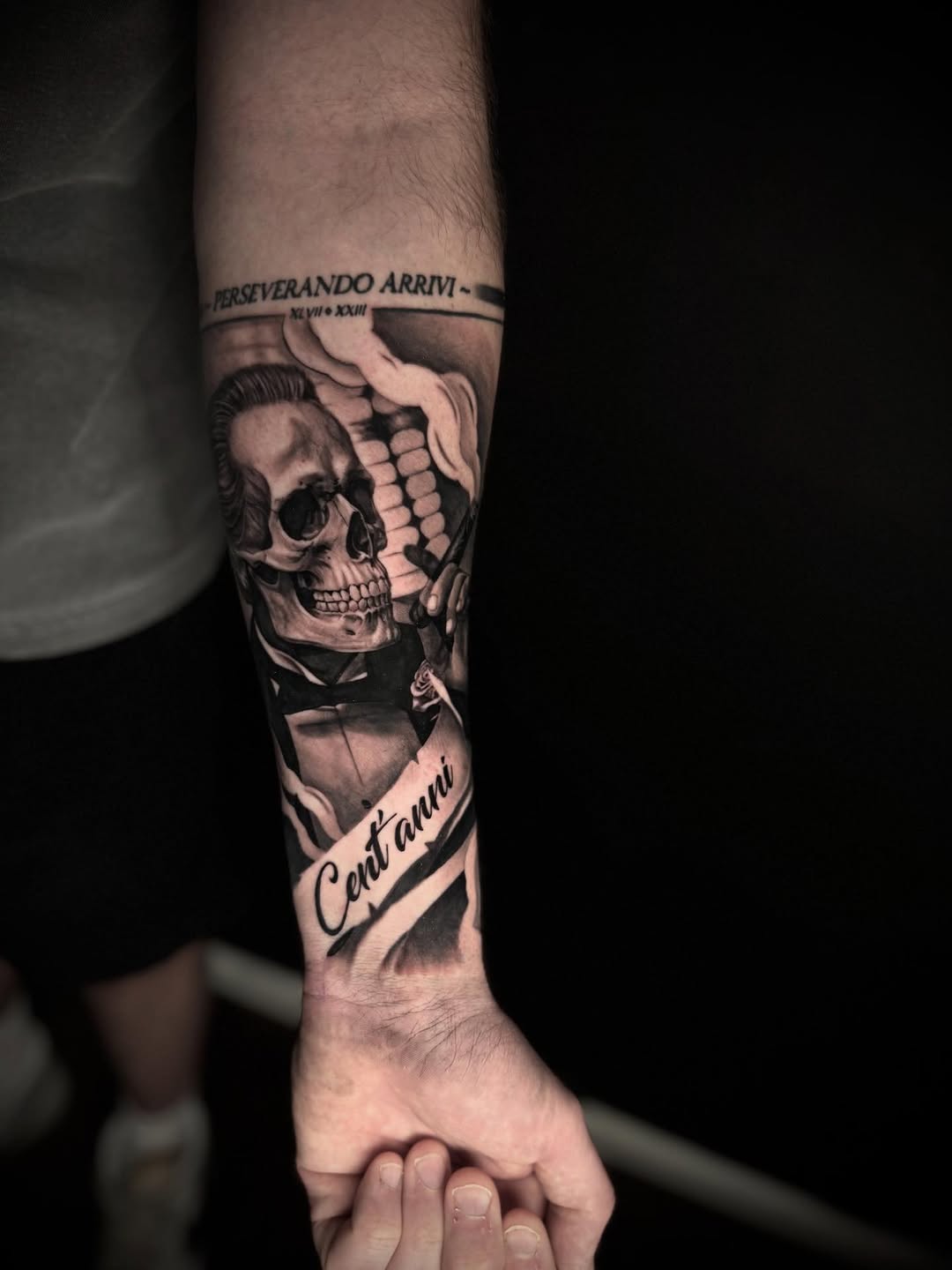 Tattoo by @inks.exoticc — realism, lettering_script