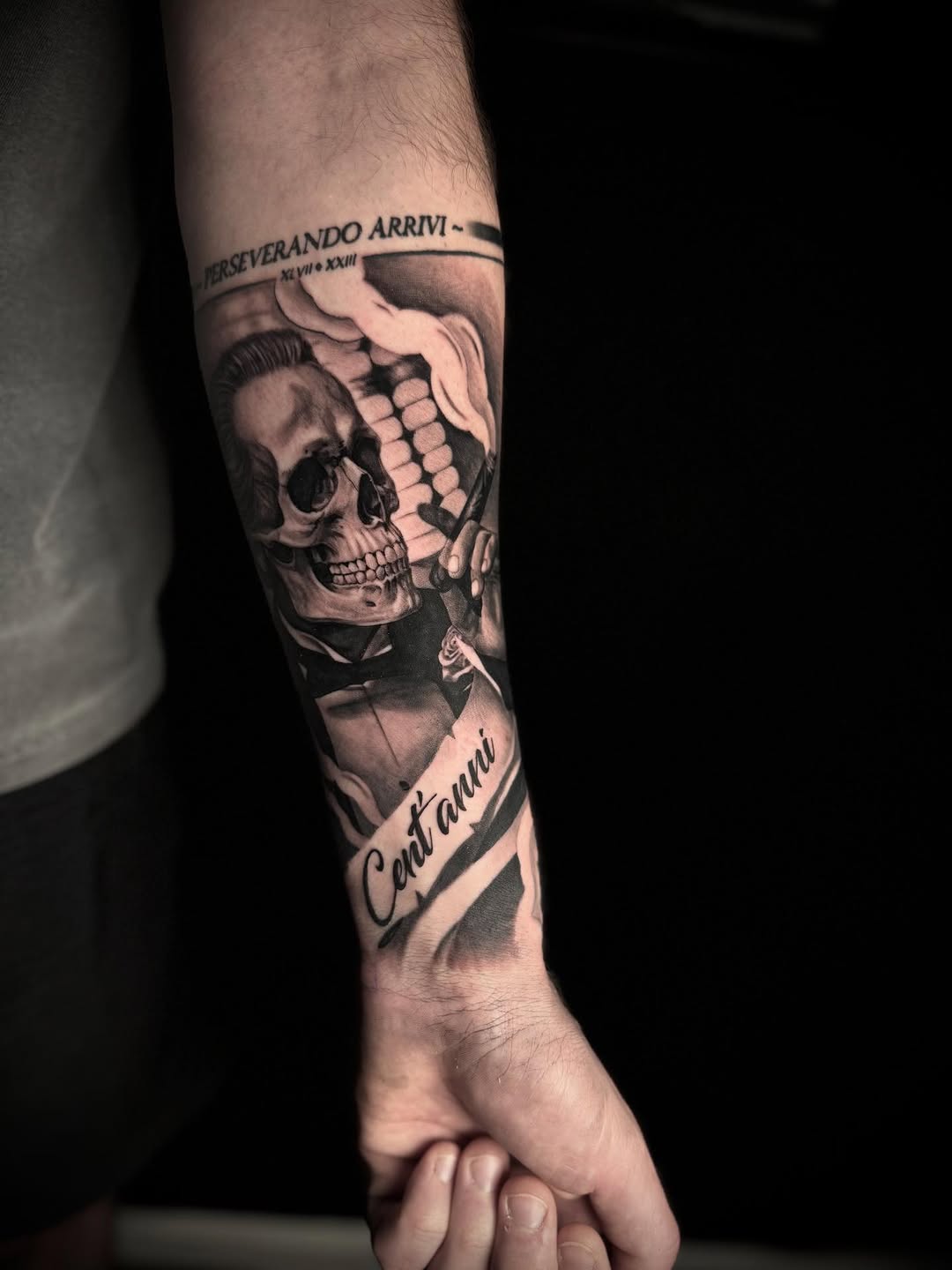 Tattoo by @inks.exoticc — realism, lettering_script