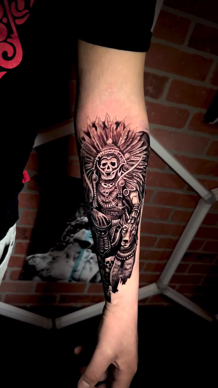 Tattoo by @elcalvo_tatto9 — dark_realism, black_and_grey