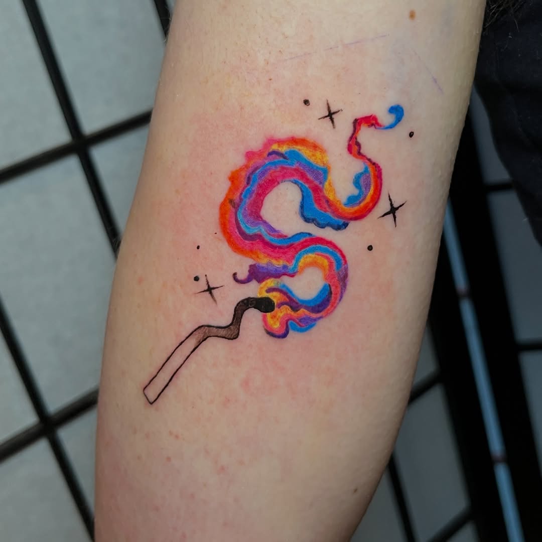 Tattoo by @battlekatgalactica — watercolor, illustrative