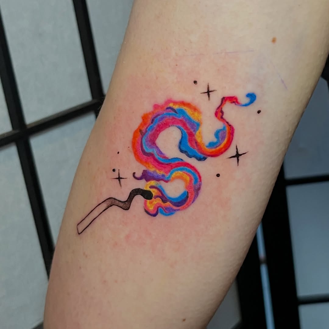 Tattoo by @battlekatgalactica — watercolor, new_school