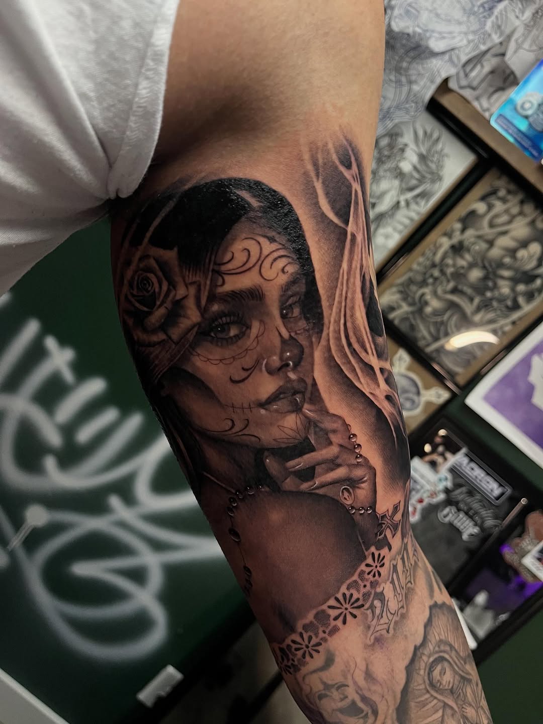 Tattoo by @_pinaink — realism, black_and_grey