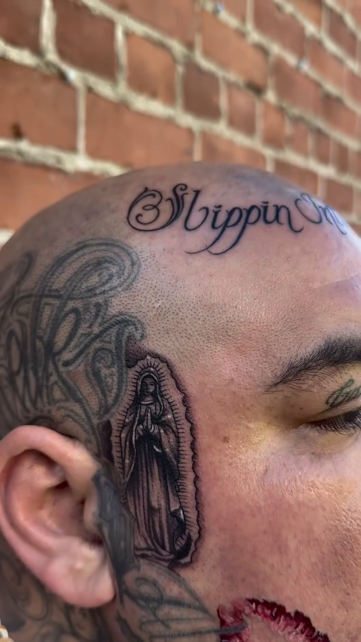 Tattoo by @vivica_ink — chicano, lettering_script