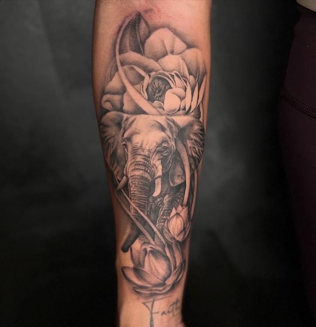 Tattoo by @jocelyntattoos โ realism, black_and_grey