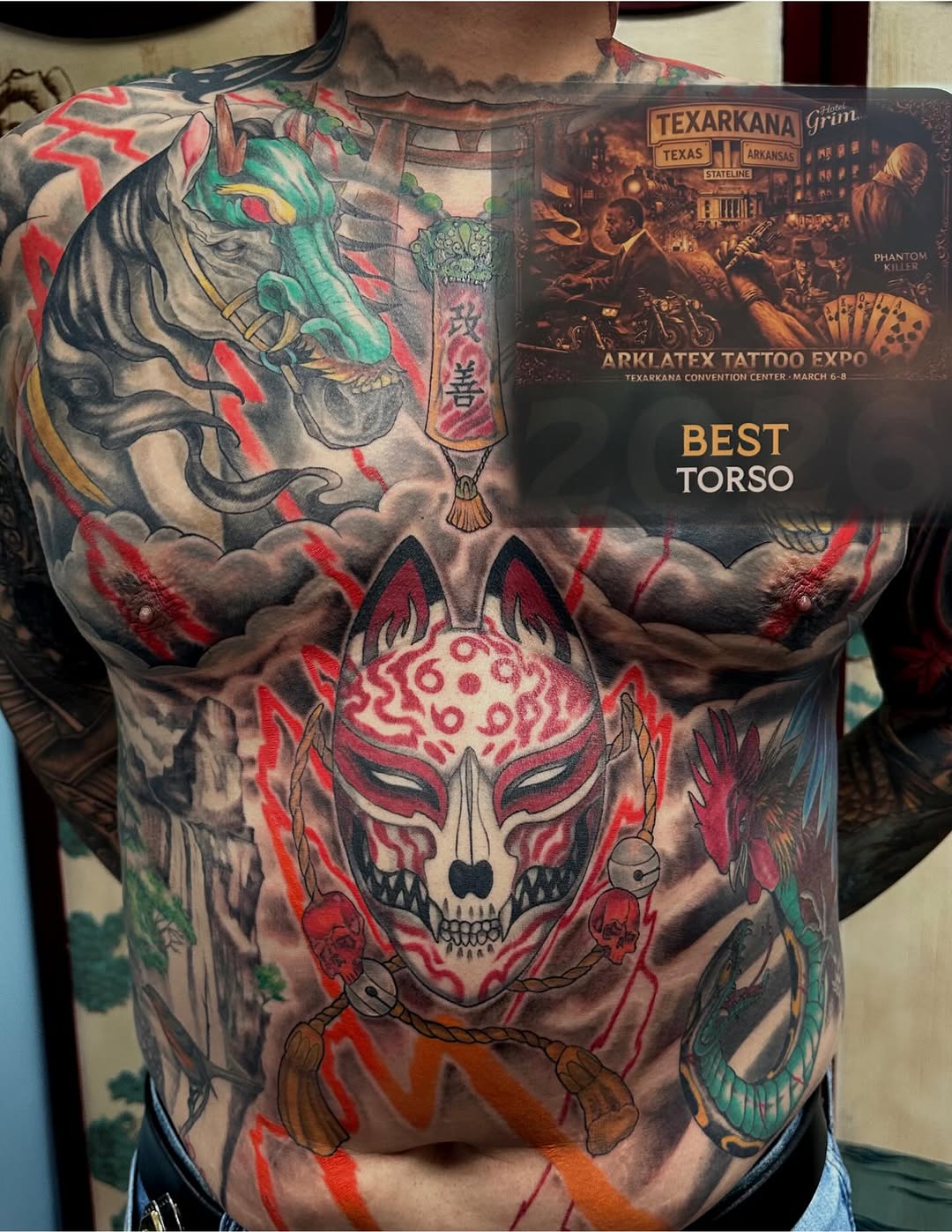 Tattoo by @artworkbyreece — japanese_irezumi, black_and_grey