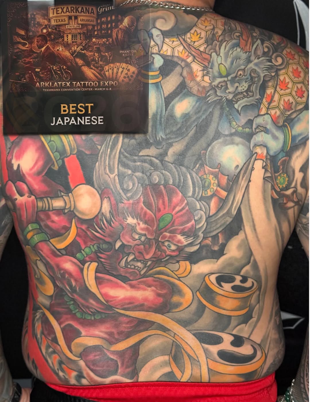 Tattoo by @artworkbyreece — japanese_irezumi, black_and_grey