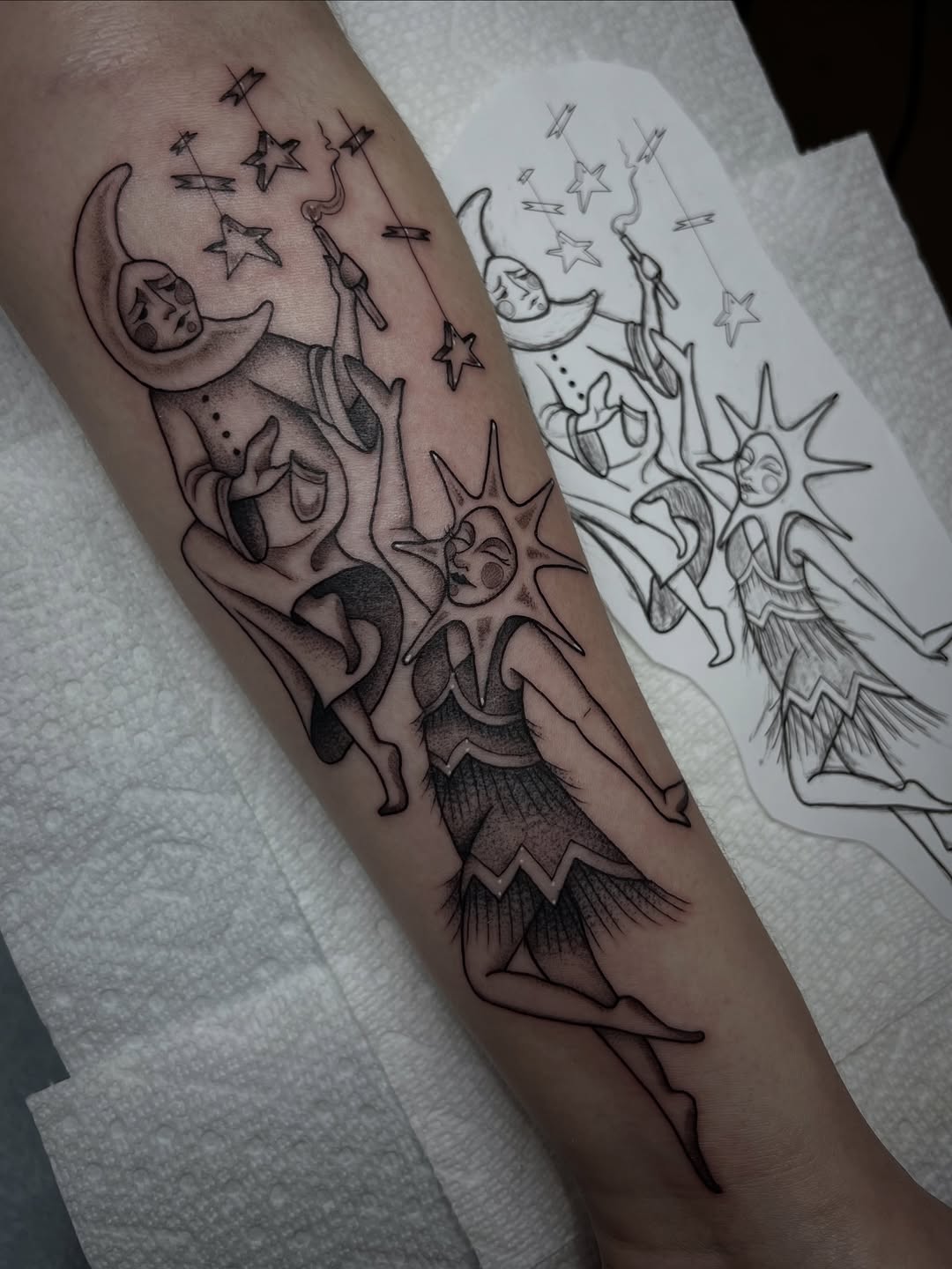 Tattoo by @rachktattoo — black_and_grey, illustrative