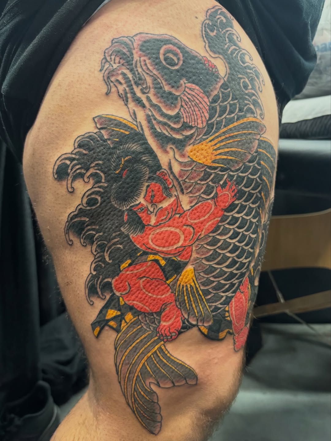 Tattoo by @_wooderson_ β japanese_irezumi, blackwork
