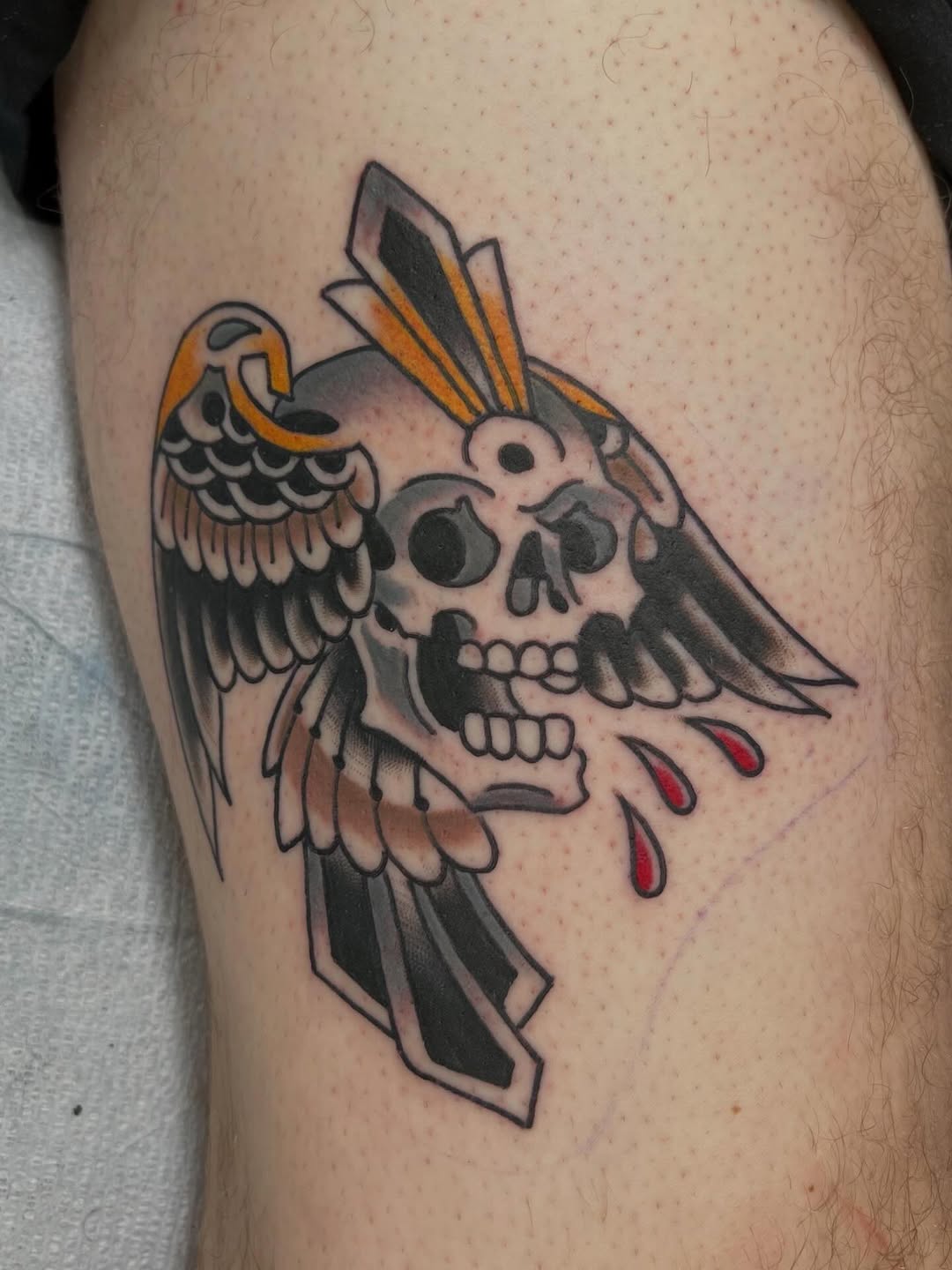 Tattoo by @kyleolson — american_traditional, illustrative
