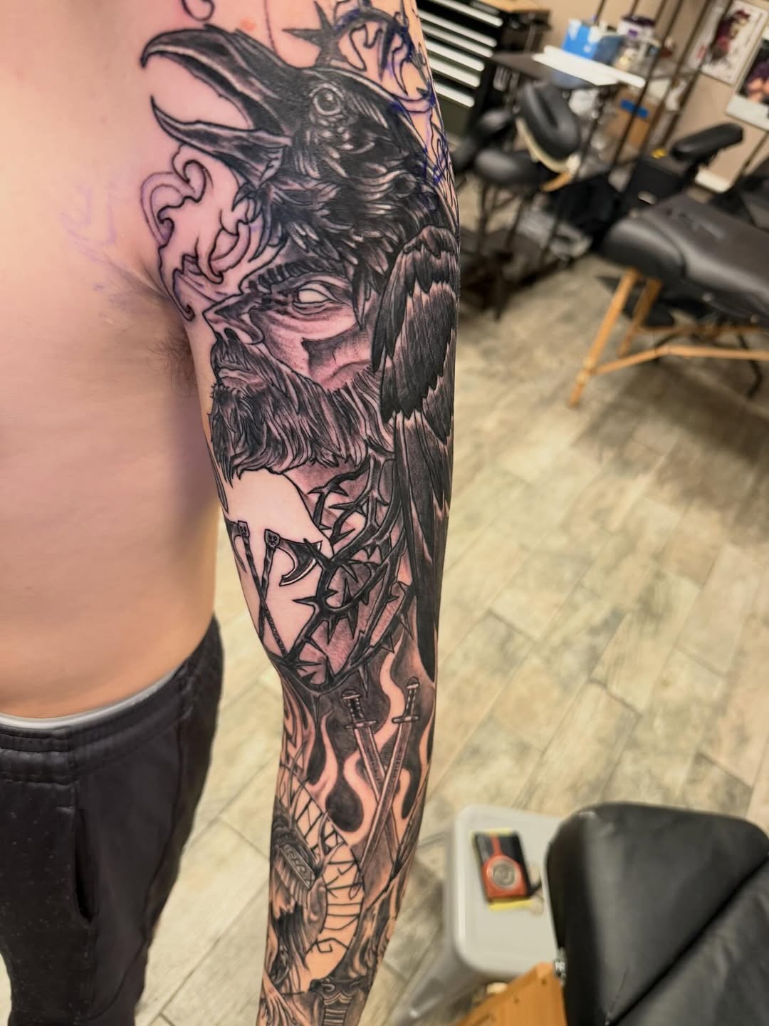 Tattoo by @ryanfukinanderson β black_and_grey, dark_realism