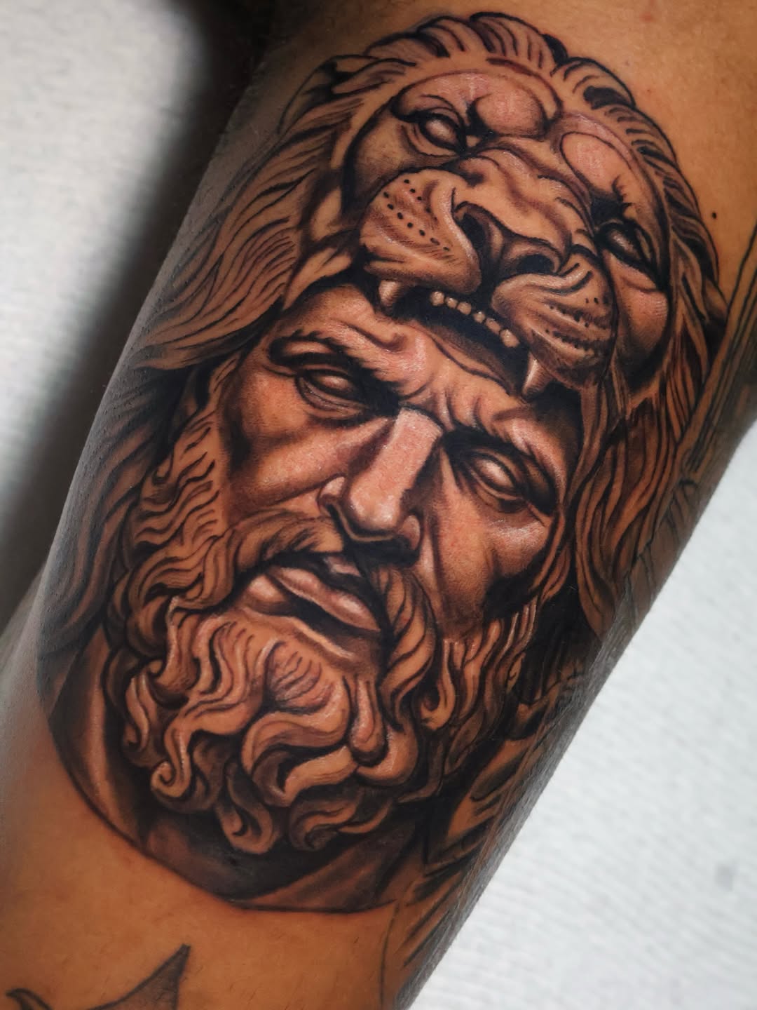 Tattoo by @germanpatino_ink — realism, black_and_grey