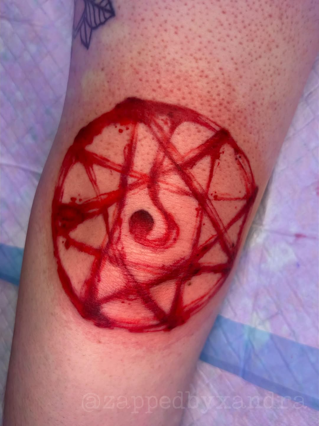 Tattoo by @zappedbyxandra — trash_polka