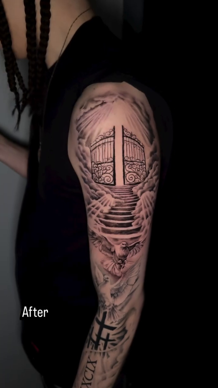 Tattoo by @timmy_vandroff — black_and_grey, realism