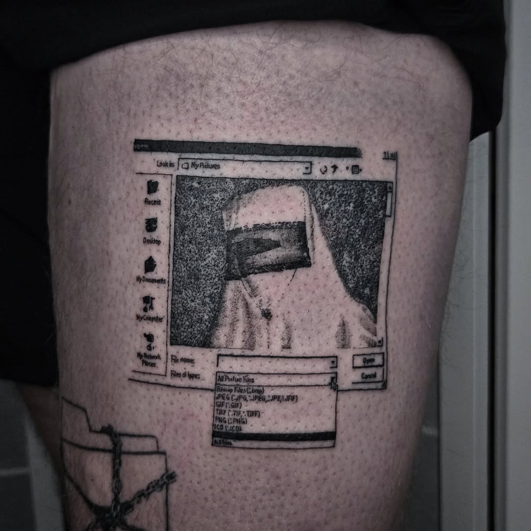 Tattoo by @mach1ne___ β black_and_grey