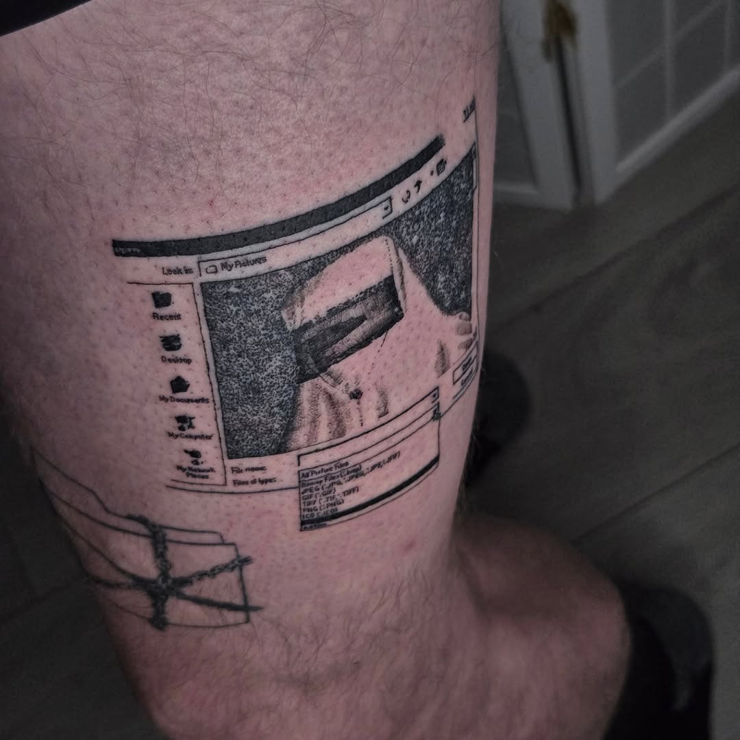 Tattoo by @mach1ne___ β black_and_grey