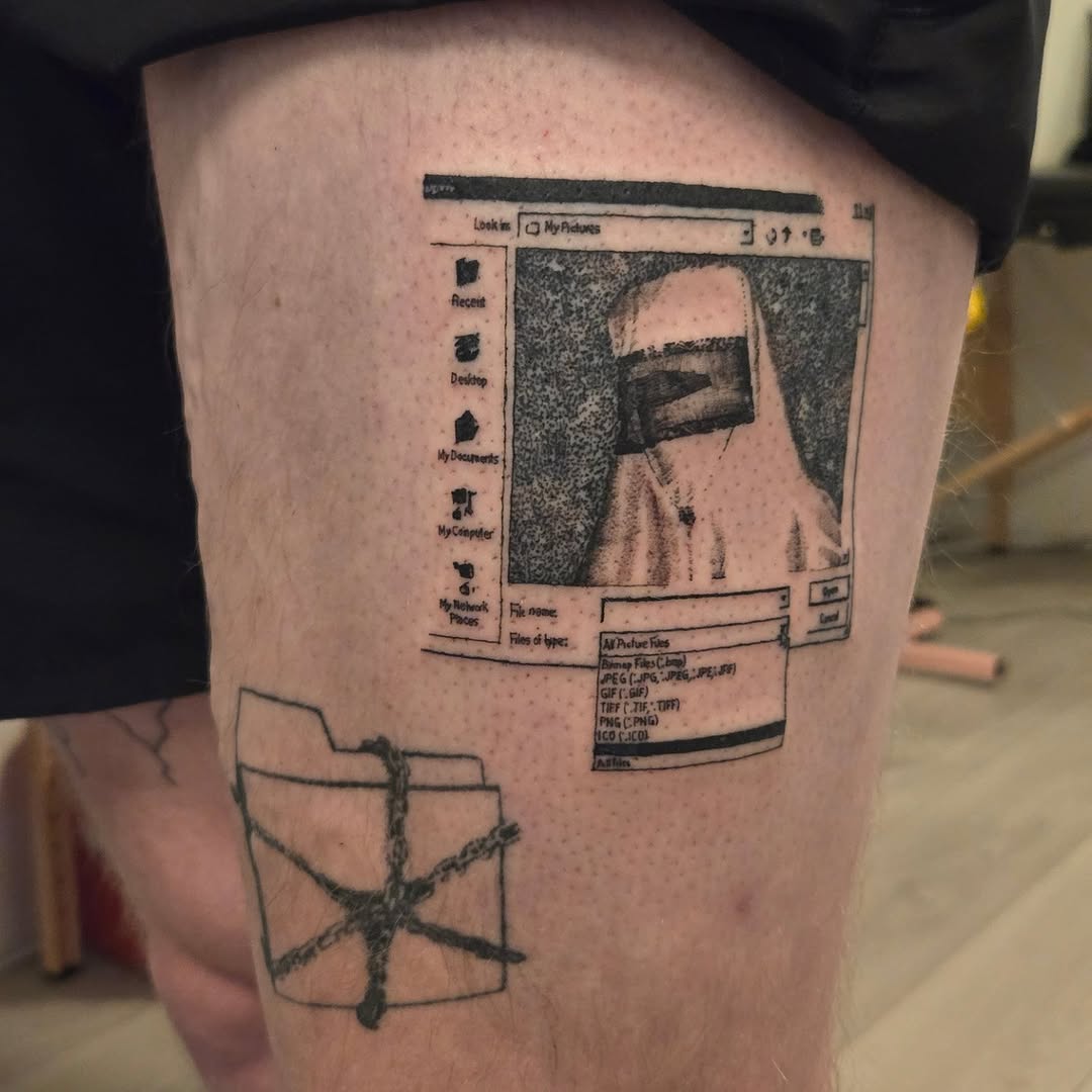 Tattoo by @mach1ne___ β black_and_grey