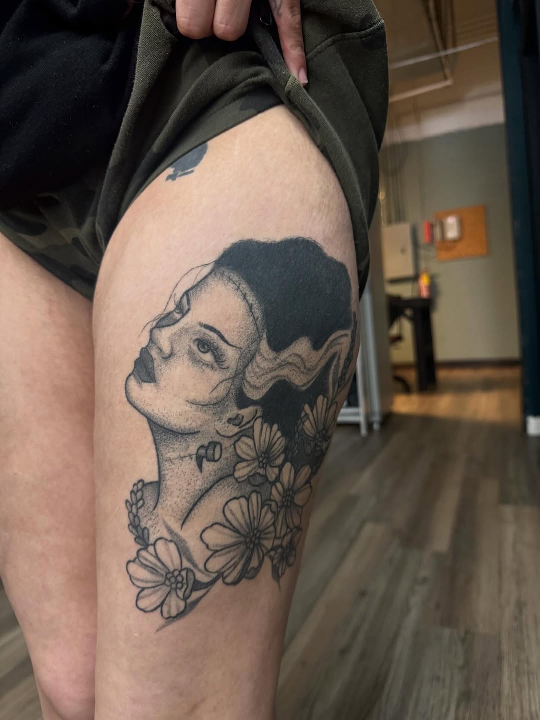 Tattoo by @honey_.ink_ — black_and_grey, realism