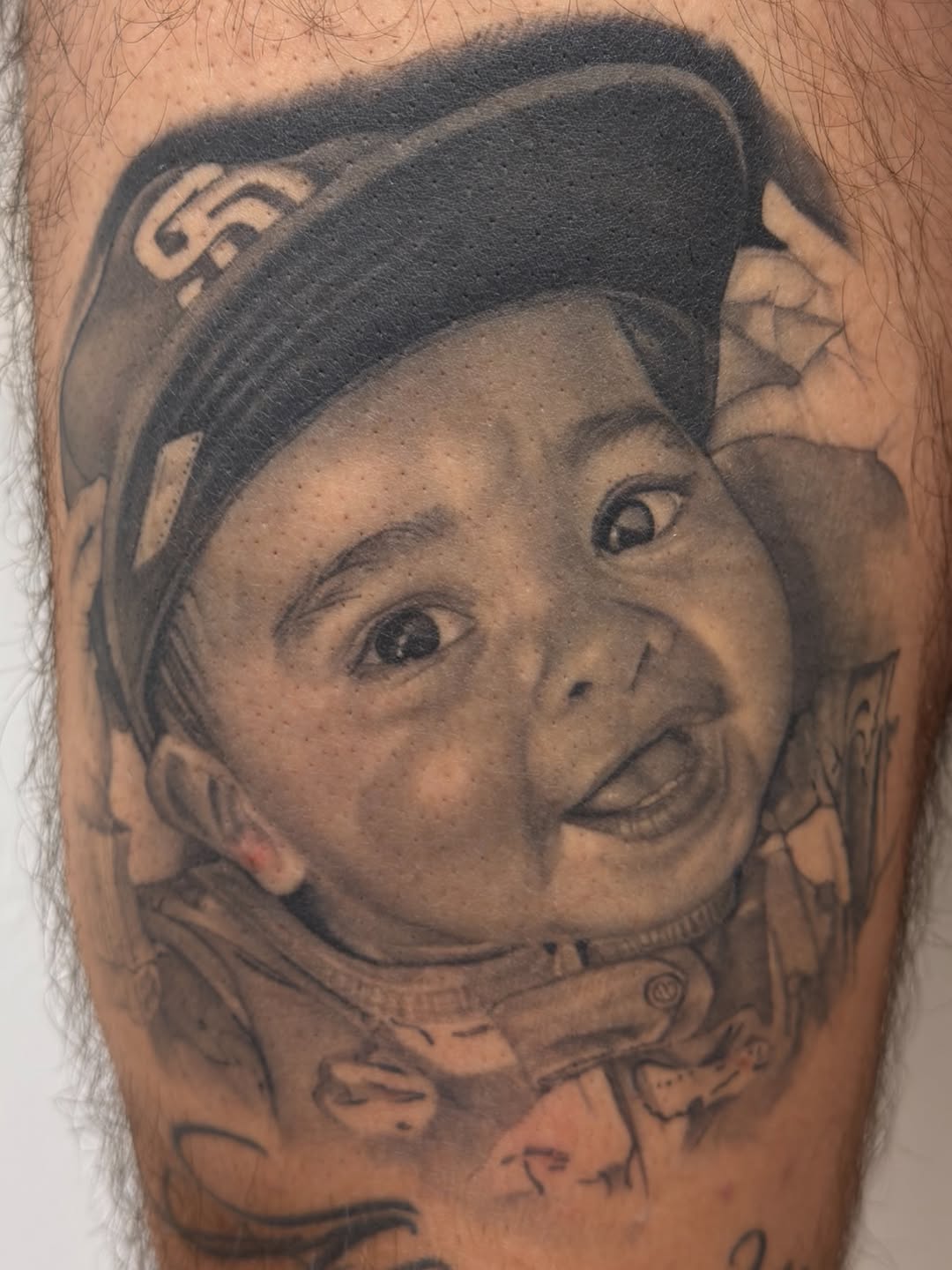 Tattoo by @richie_moreno_tattoo — realism, black_and_grey