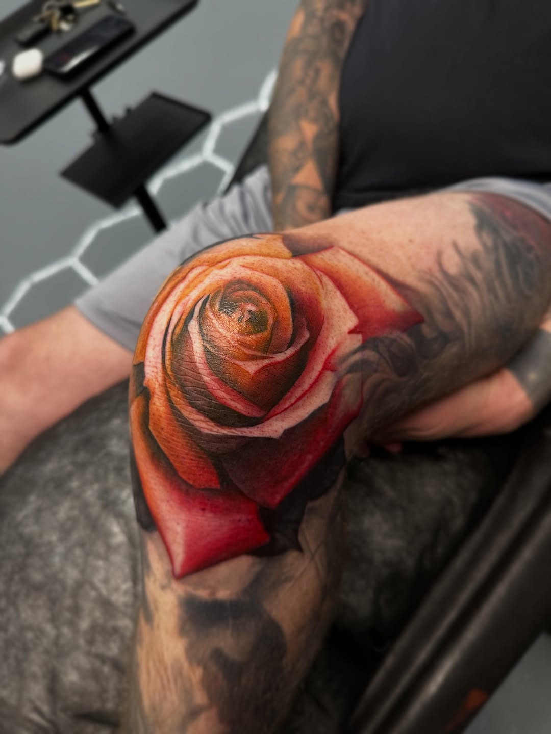 Tattoo by @dakcasetattoos — realism, black_and_grey