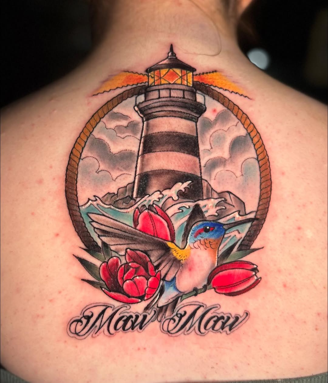 Tattoo by @dapperdustin42 — american_traditional, lettering_script