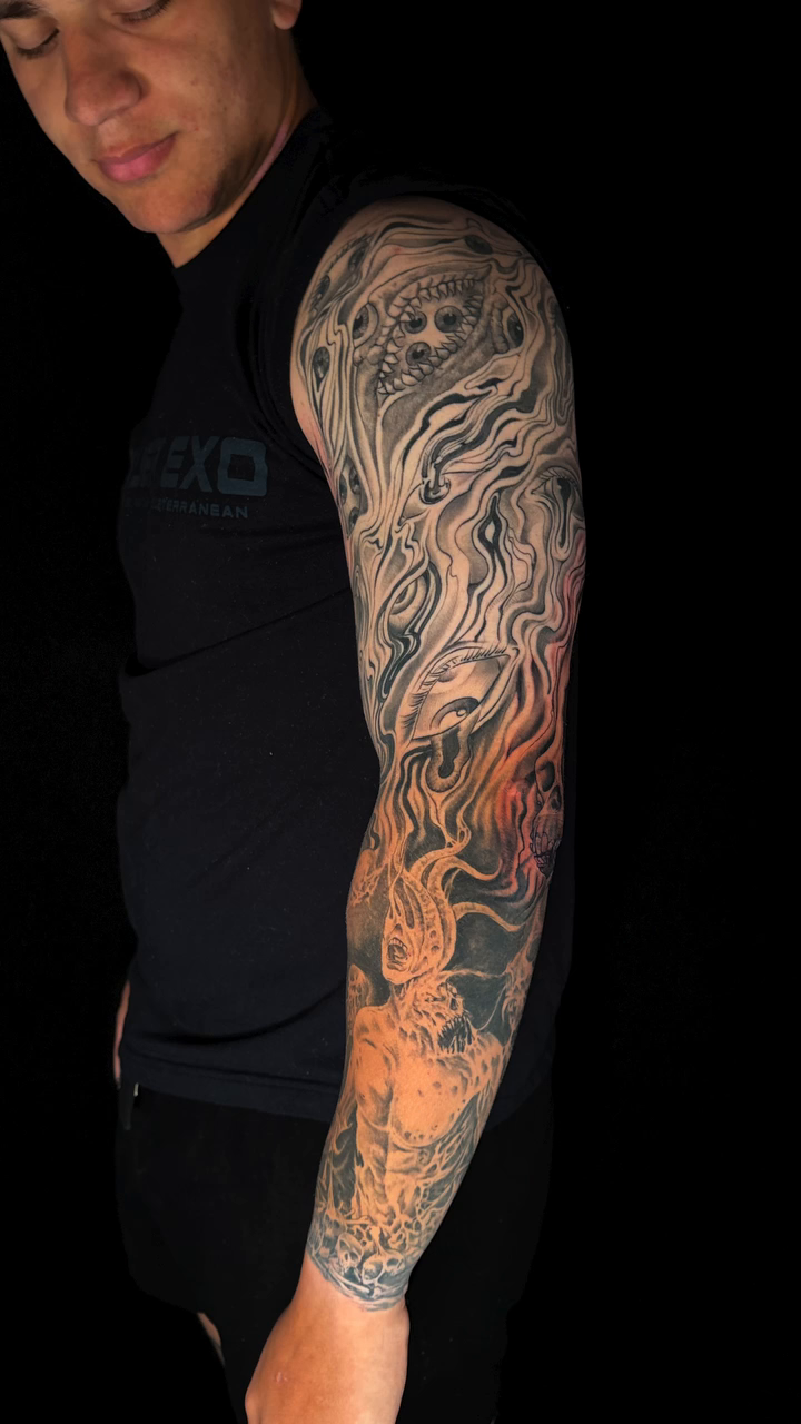 Tattoo by @tattootre — japanese_irezumi, black_and_grey