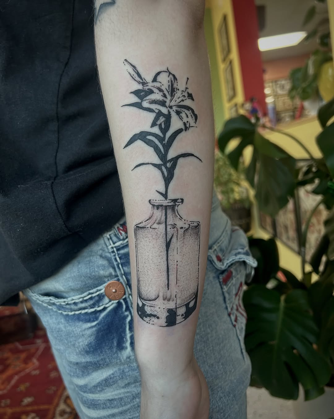 Tattoo by @bloodybriaa — illustrative, dotwork