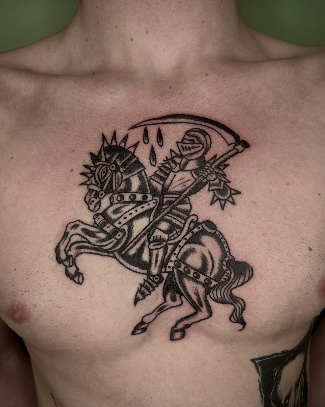 Tattoo by @bloodybriaa — american_traditional, blackwork