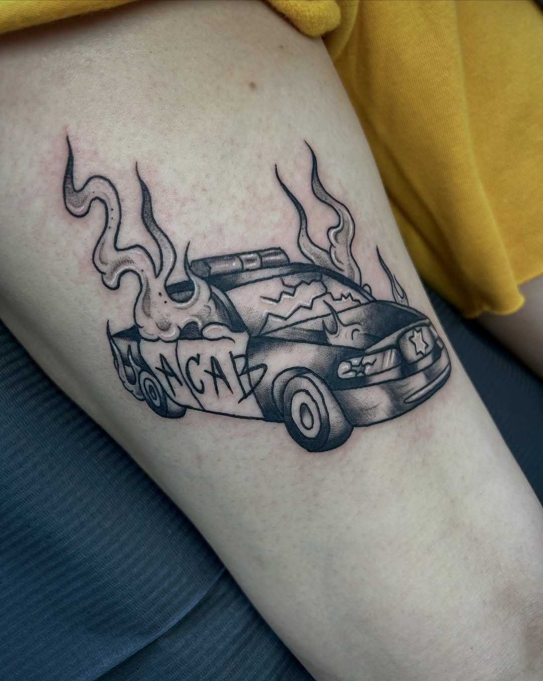 Tattoo by @bloodybriaa — illustrative, trash_polka