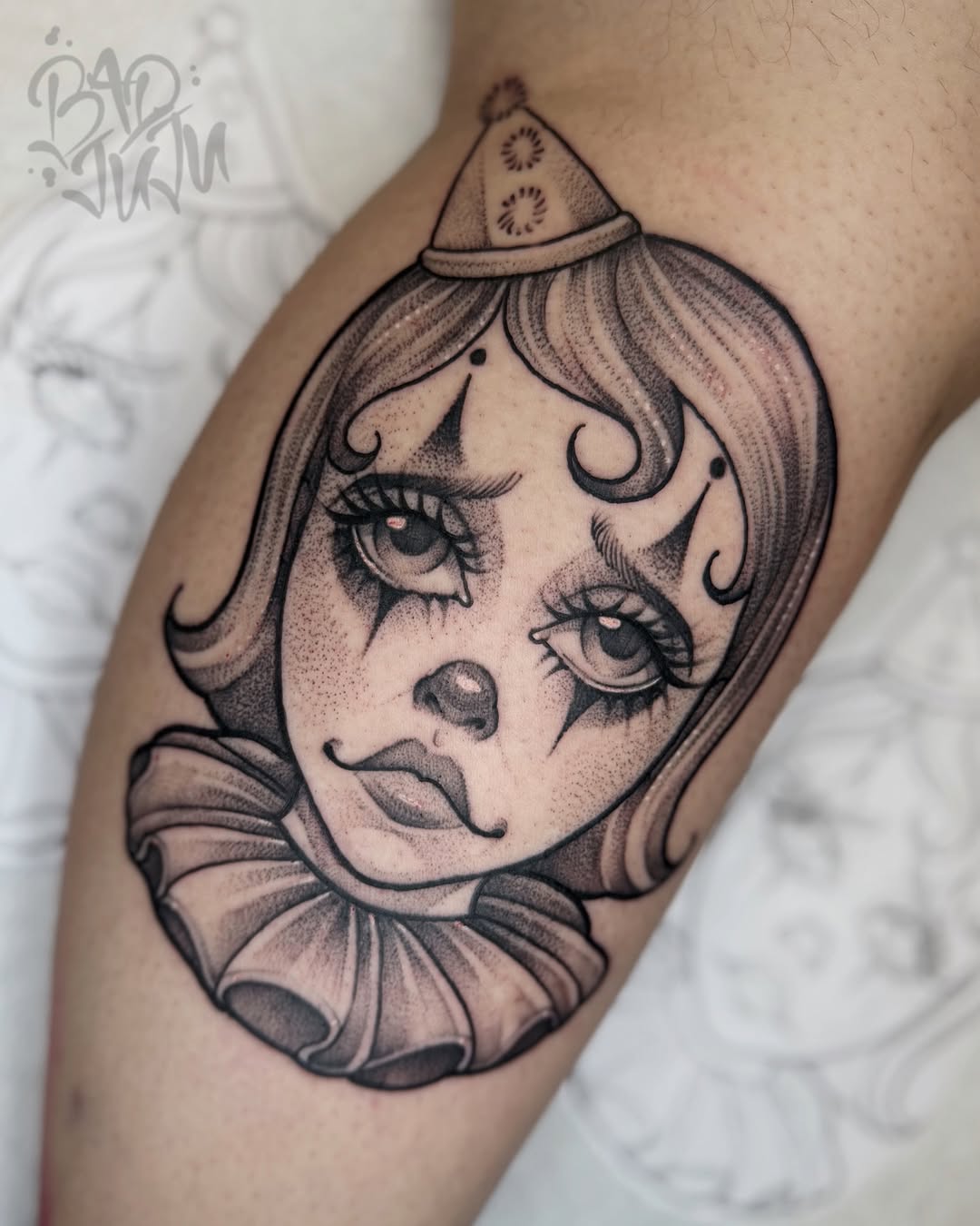 Tattoo by @badjujutattoo β black_and_grey